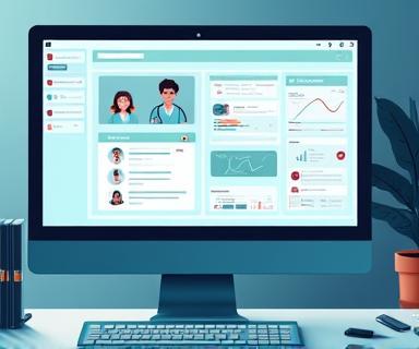 Telehealth dashboard illustration
